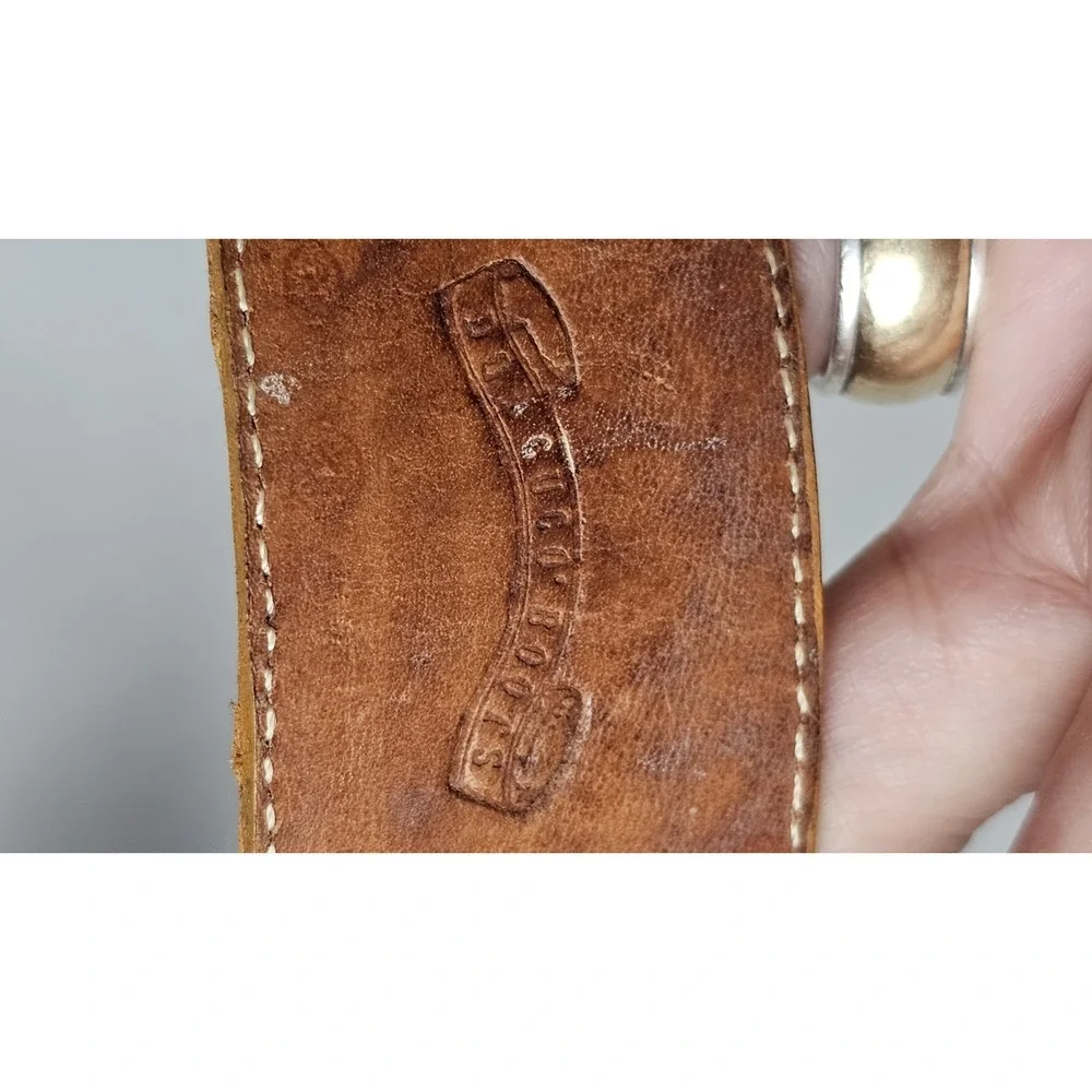 Don Cuco Ostrich Quill Handmade Western Belt W Ostrich Buckle Sz 40 Light Brown